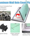 Rock Solid Heavy Duty Magnetic Access Door Panel Featuring Dead Simple Hidden Drywall Push Button Mechanism For Ceiling Or Wall Inspection Adjustable Aluminum Frame with 9.5mm plasterboard.