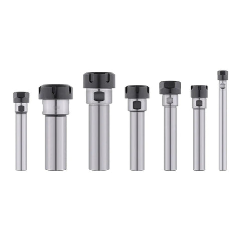 Ultra Precision C16 ER20 Extension Rod For CNC Milling Tools With 100mm Length And M Type Nut Collar, various sizes shown.