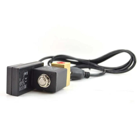 Easy Install Timed Electric Auto Drain Valve For Air Lines One Quarter Inch NPT 110V With Solid State Timer shown with cord