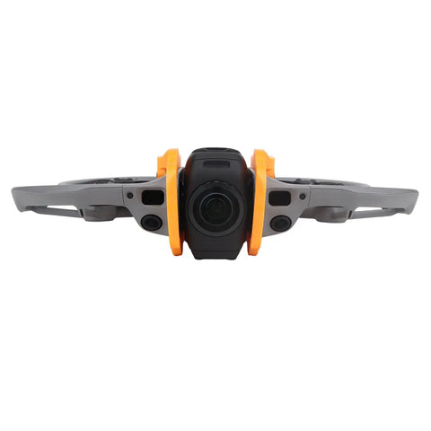 Front view of Orange Gimbal Bumper Guard for Avata 360 Drone Gimbal Camera Protector and Lens Shield high hardness plastic cover.