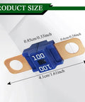 Boss Grade Bolt On Midi Fuse Kit For Your Ride Copper Heavy Duty Battery Protection For Cars Trucks And Golf Carts Plug And Play No Sweat Setup Road Ready Design Built Different To Handle Every Bump And Grind, 100a fuse size 4.1cm