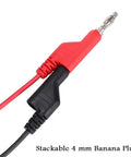 Stackable Banana Plug To Test Hook And Alligator Clip Leads Kit For Multimeters Flexible Silicone Electrical Test Wires