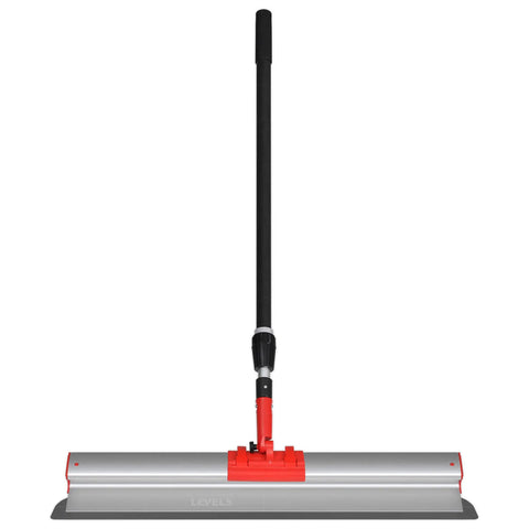 Front view of Extendable Drywall Skimming Blade Handle 38.5-63 Inches Pro Grade Anodized Aluminum Quick Release Design