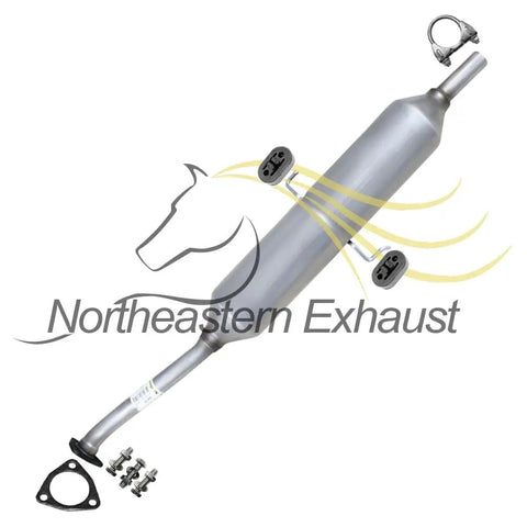 Exhaust Resonator Pipe and Muffler Kit for 2002 2003 2004 Honda CR-V 2.4L Stainless Steel 409 Grade with hardware