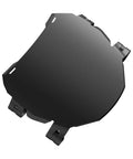 Mountain Bike Front Number Plate for Downhill rides, durable black polymer with zip tie installation, top view