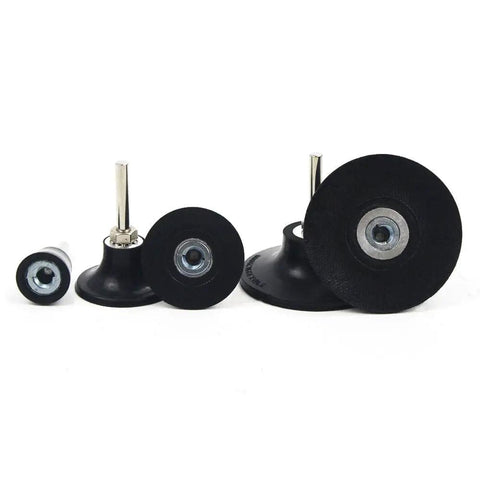 Five Pack Disc Pad Holder Set With Quick Change 1 Inch 2 Inch 3 Inch Pads, One Quarter Inch Shank For Die Grinder Accessories