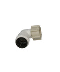AquaLock Half Inch CTS To Half Inch NPS Female Swivel Elbow For Water Plumbing Lines CPVC PEX CTS Rated Pipe, white fitting