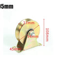 Rock Solid V Groove Wheel With Dual Ball Bearings Smooth Rolling Sliding Gate Caster For Steel Cable And Wire Rope 50 Millimeter Guide Pulley, 95mm size.