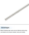 Pro Grade 2mm X 400mm Stainless Steel Round Rod, Solid Shaft Lathe Bar Stock For DIY Projects And Model Aviation, showing smooth finish.