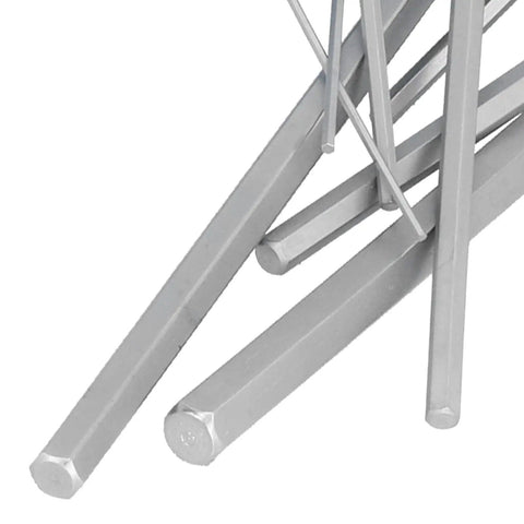 Heavy Duty Hex Wrench Kit With Double Tips T Handle For Precise Screw Tightening Made From Premium 45 Steel Tool Set That Holds Up Tough Jobs, silver hex keys