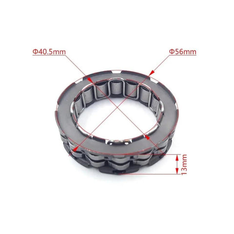 16 Beads Starter Motor One Way Clutch Overrunning Bearing Freewheel For SXF XCF XCFW EXCF FC FE Motorcycle, dimensions shown