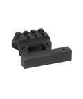 Barrel Mounted Optic Rail For X-22 Backpacker Stock, shown with 1913 Picatinny Rail, Mil-Spec aluminum construction, replaces barrel block