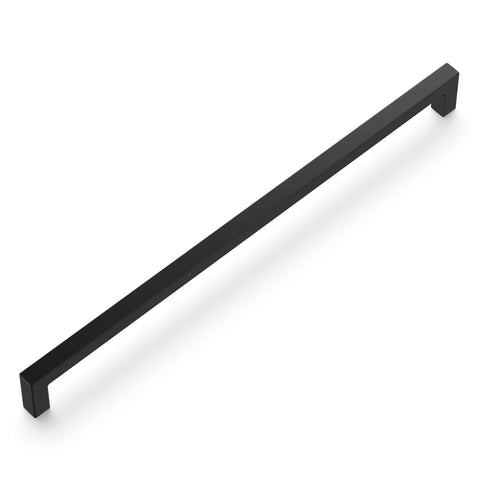 Solid Core Kitchen Cabinet Pulls And Handles In Matte Black From Skylight Collection 12 Inch Hole Center Heavy Duty Metal Cabinet Hardware