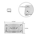 Kickass Heavy Duty Stainless Steel Mending Plates And Right Angle Brackets Tough Metal Joining Supports For Furniture Wood Shelf Repair Rust Resistant Brushed Nickel 6 Pack, dimensions and screw detail.