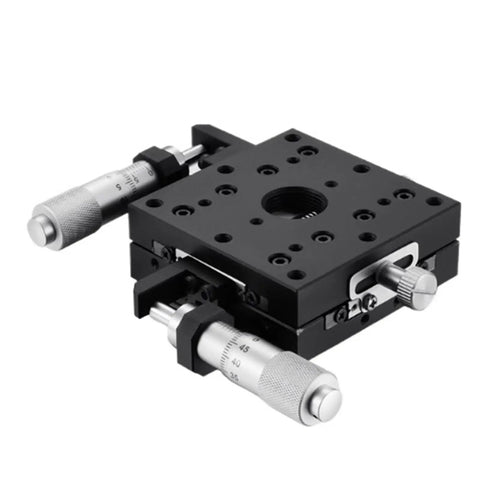 XY Axis 40x40mm Trimming Station Manual Displacement Platform Linear Stage Sliding Table LY40 XY40 Cross Rail for CNC Milling, Prototyping, DIY