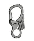Rugged 3 Inch Carabiner Keychain Clip With Dual Locking Design And Tungsten Steel Spike Multi Tool For Camping Hiking Fishing And Outdoor Survival Gunmetal Finish