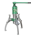 Bad Ass Heavy Duty 10 Ton Hydraulic Bearing Puller Separator Kit With Two Or Three Jaw Gear Puller Tool For Hub Flanges Machines Featuring 360 Degree Rotating Pump Head Built From Forged Alloy Steel That Crushes Any Tough Job, green three-jaw puller