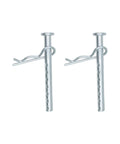 Heavy Duty Clevis Pin One Quarter Inch By Two And A Half Inches With Matching R Clip, Rust Resistant Hardware, All Purpose For Home Farm Automotive And Business Use, Includes Two Clevis Pins And Clips For Quick Secure Links