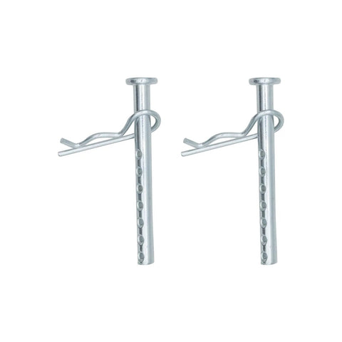 Heavy Duty Clevis Pin One Quarter Inch By Two And A Half Inches With Matching R Clip, Rust Resistant Hardware, All Purpose For Home Farm Automotive And Business Use, Includes Two Clevis Pins And Clips For Quick Secure Links