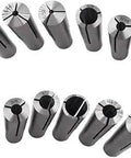 12 Piece MT3 Collet Set For Milling Machines One Eighth Through Three Quarters Inch With Back Chuck Thread Hardened Ground Tool Steel