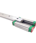 Precision MGN12 Linear Guide Rail Set With Matching Slide Carriage For CNC Machines And 3D Printers Built Tough From Hardened Steel close-up view.