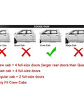Trail Armor Rocker Panel Cover fits Dodge Ram 1500 Classic Crew Cab 2009-2018, only for Crew Cab model, diagram shown.