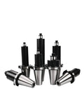 Precision Cnc Milling Collets And Standard Taper Tool Holders With Heavy Duty Stainless Steel Construction showing various shapes and sizes.