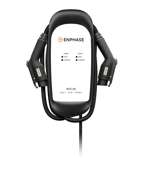 Two Port Level 2 EV Charger For Home Use 32 Amp 240V Hardwired Station With 25 Ft J1772 Cables Lets You Charge Two US EVs At Once
