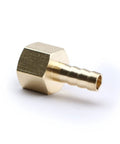 Heavy Duty 3/8 Inch Barb To 3/8 Female Npt Brass Fitting Set Rock Solid Plumbing Connectors showing a brass hose adapter.