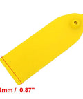 Bright yellow label patch, 22mm wide, for Slick And Hella Sturdy Self Locking Cable Ties With Label Patches For Wire Management.