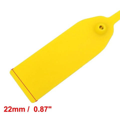 Bright yellow label patch, 22mm wide, for Slick And Hella Sturdy Self Locking Cable Ties With Label Patches For Wire Management.