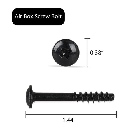 Ten Pack Heavy Duty Air Filter Box Screws And Bolts Compatible With Jaguar Range Rover Chevy GM VW Replacement Engine Bay Hardware, 0.38" head and 1.44" length screw bolt.