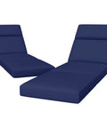 Two Pack Chaise Lounge Cushions Outdoor 72 By 21 By 4 Inches Waterproof Fade Resistant Thick Foam All Weather Patio Replacement Cushions