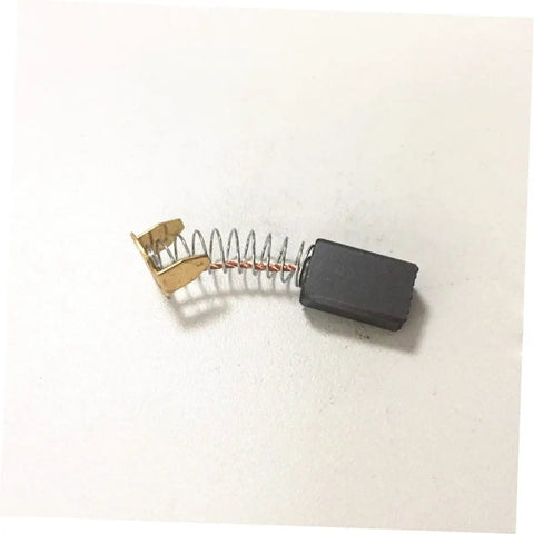 4Pcs Carbon Motor Brushes For Power Tools, Replacement Electric Hammer Drill Brushes with wire lead and spring on beige surface