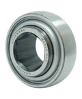 7/8 Inch Hex Bore Ball Bearing With Spherical Outer Diameter Compatible Replacement Part For Heavy Duty Machinery And Industrial Tools Built Tough As Nails And Runs Smooth Daily, showing steel construction and hex bore.