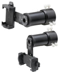 Rifle Scope Smartphone Camera Adapter for Hunting and Training, Universal Eyepiece Mount, dual view with phone clips and screws