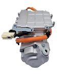Straight Swap 365V Electric Ac Compressor Replaces SCEA8103020A For Byd Yuan S2 Ev, silver unit with electrical connectors.