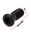 Close-up of Heavy Duty Black Carbon Steel M4X10MM Torx Screw Featuring T15 Drive for precise clamping.