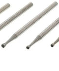 Cup Bur Assortment 12 Piece Set for Precision Machining and Power Tool DIY Pro Grade Swiss Vanadium Steel 3/32 Inch Shanks on Display