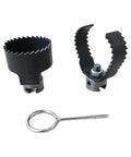 Heavy Duty Two Piece Drain Auger Attachment Set For Sink And Tub Clogs Featuring Thickened Steel Cutters and Ring Wrench