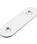 Top Shelf Stainless Steel Flat Corner Brace Plates Pack Of 50 For Quick Furniture Repair And Wood Joint Reinforcement Easy Diy Fix Brackets That Make Bed Frame Fixes A Breeze, flat steel mounting plate with two holes.