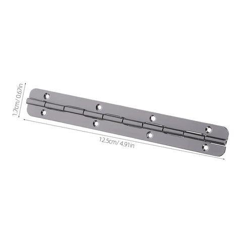 Two Pack Stainless Steel Piano Hinges 5 Inch By 0.7 Inch Heavy Duty Continuous Hinges With Holes For Cabinets Marine Grade Hardware