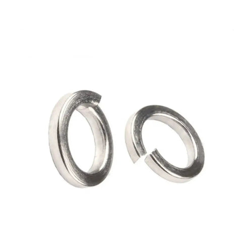 20-100Pcs GB93 A2 Spring Split Lock Washer Elastic Gasket Pack For M1.6 To M12 Bolts And Nuts, Heavy Duty Metal Spring Steel To Prevent Loosening