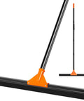 Pro Grade Heavy Duty Floor Squeegee With Long Handle, 18 Inch Rubber Blade for concrete, tile, shown with adjustable handle