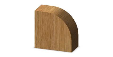 Smooth wood edge created by Roundover Router Bit Carbide Tipped One Sixteenth Inch Radius Five Eighths Inch Diameter One Quarter Inch Shank