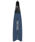 Long Freediving And Spearfishing Fins With Reactive Technopolymer Blade And Foot Pocket Without Side Rails, 30 Degree Blade Angle