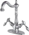 Vessel Sink Faucet in Polished Chrome, Premium Brass Construction, Lifetime Drip Free Ceramic Cartridge, Classic Style