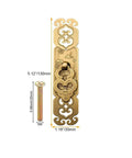 Vintage Style Embossed Pattern Brass Pull Handle, Antique Bronze Finish with Screws, Suitable for Seven Tenths to Eight Tenths Inch Wood