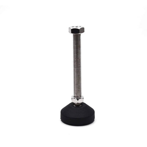 Adjustable Leveling Feet Set Of Four For Desks Cabinets And Workbenches With 100mm Legs M12 Thread D50 Base Anti Slip Heavy Duty Glides Easy Install Rock Solid Floor Stabilizers