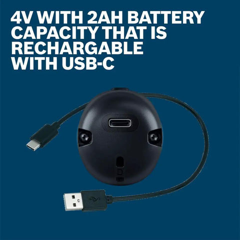 4V Max USB C Rechargeable Screwdriver with Dual Activation USB-C cable shown